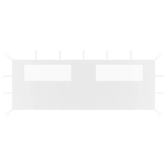 Berkfield Gazebo Sidewall with Windows 6x2 m White