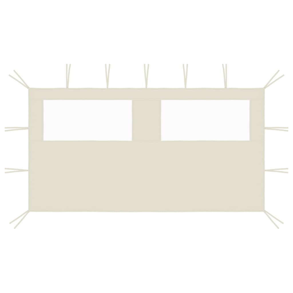 Berkfield Gazebo Sidewall with Windows 4x2 m Cream