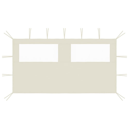 Berkfield Gazebo Sidewall with Windows 4x2 m Cream