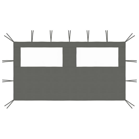 Berkfield Gazebo Sidewall with Windows 4x2 m Anthracite