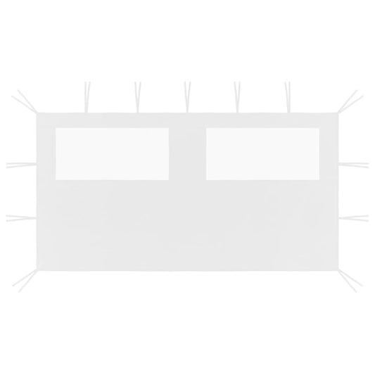 Berkfield Gazebo Sidewall with Windows 4x2 m White