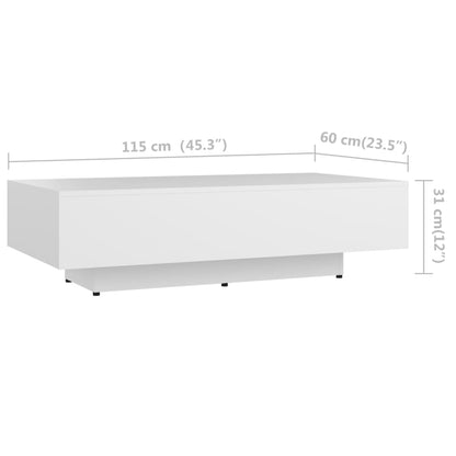 Berkfield Coffee Table White 115x60x31 cm Engineered Wood