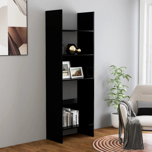 Berkfield Book Cabinet Black 60x35x180 cm Engineered Wood