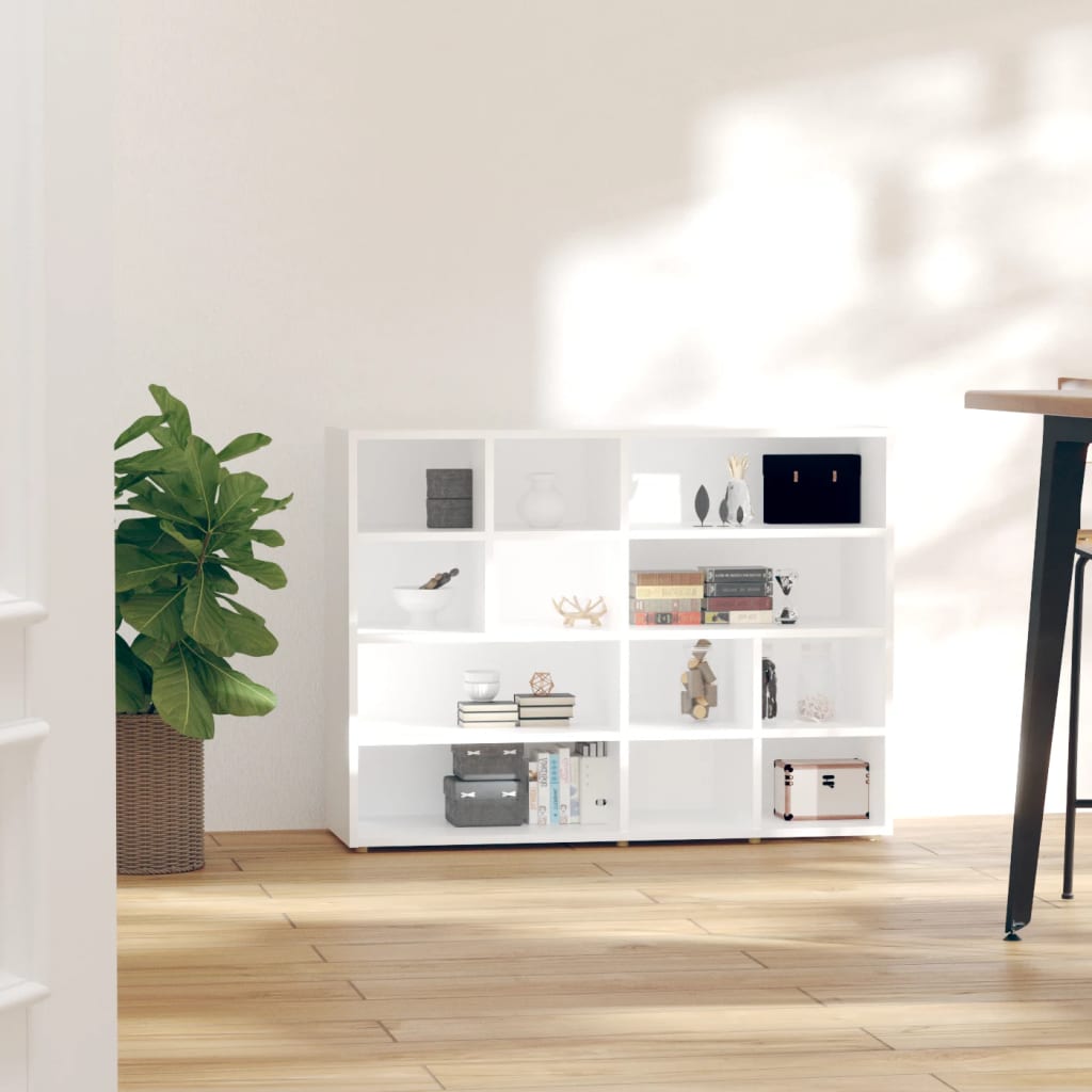 Berkfield Side Cabinet White 97x32x72 cm Engineered Wood