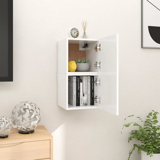Berkfield Wall Mounted TV Cabinets 2 pcs White 30.5x30x30 cm