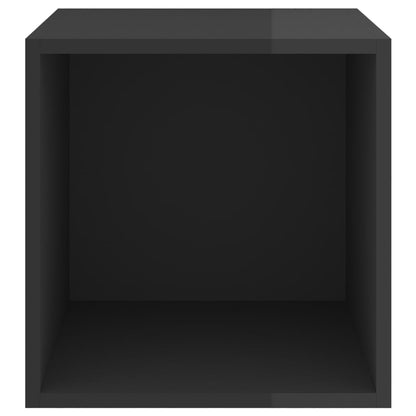 Berkfield Wall Cabinet High Gloss Black 37x37x37 cm Engineered Wood
