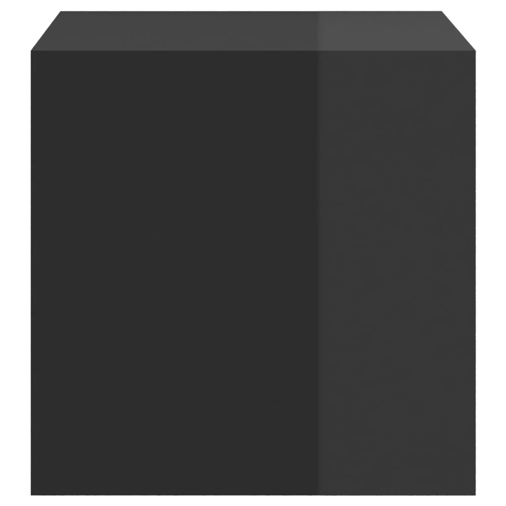 Berkfield Wall Cabinet High Gloss Black 37x37x37 cm Engineered Wood