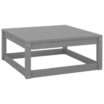 Berkfield Garden Footstool 70x70x30 cm Grey Solid Wood Pine