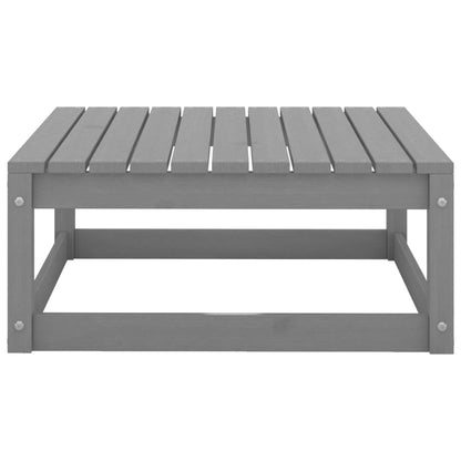 Berkfield Garden Footstool 70x70x30 cm Grey Solid Wood Pine