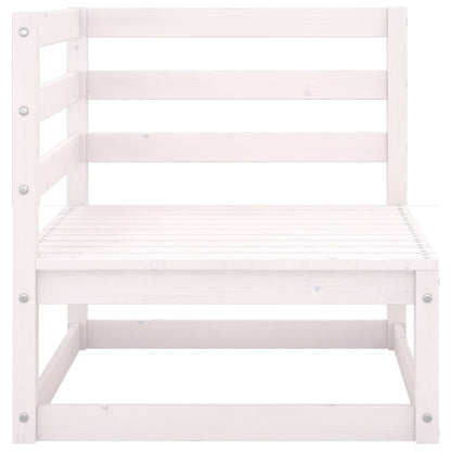 Berkfield 2 Piece Garden Lounge Set White Solid Pinewood