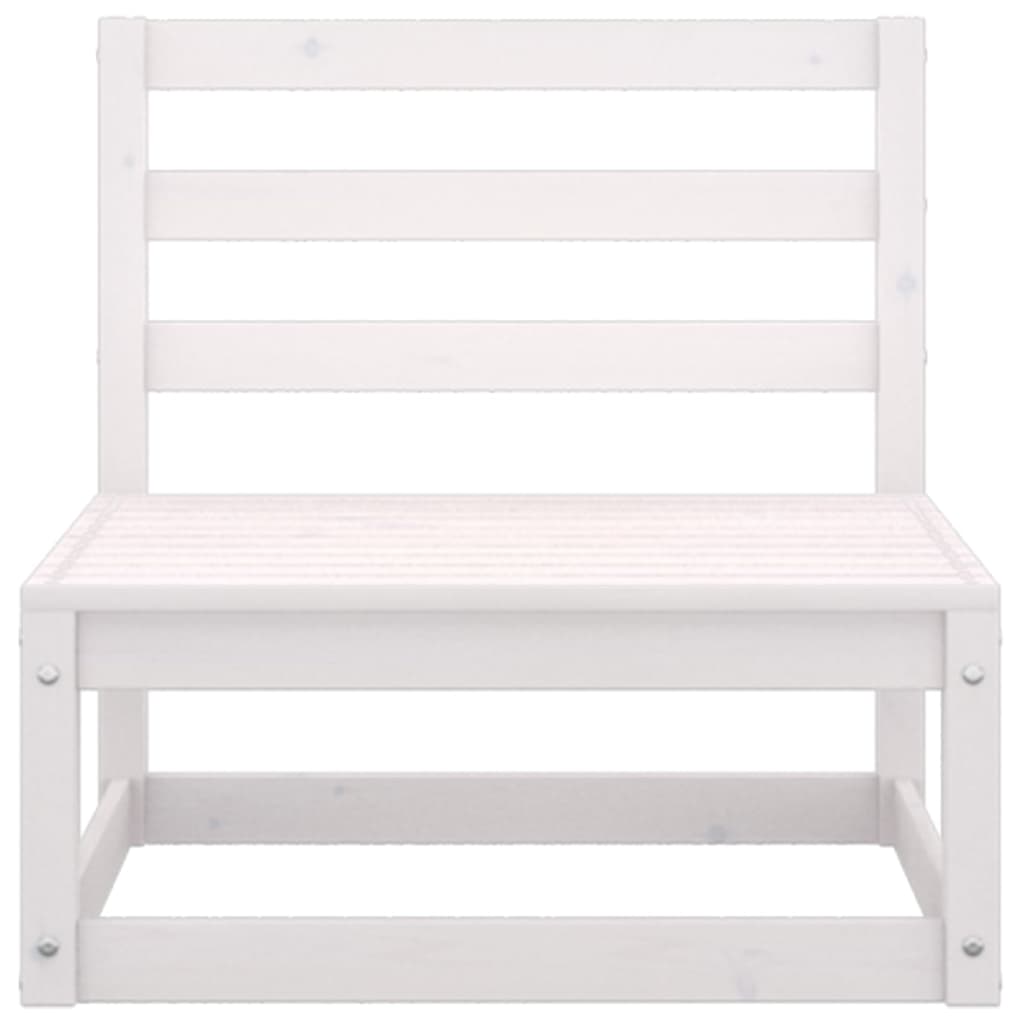 Berkfield 2 Piece Garden Lounge Set White Solid Pinewood