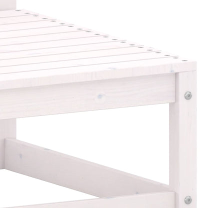 Berkfield 2 Piece Garden Lounge Set White Solid Pinewood