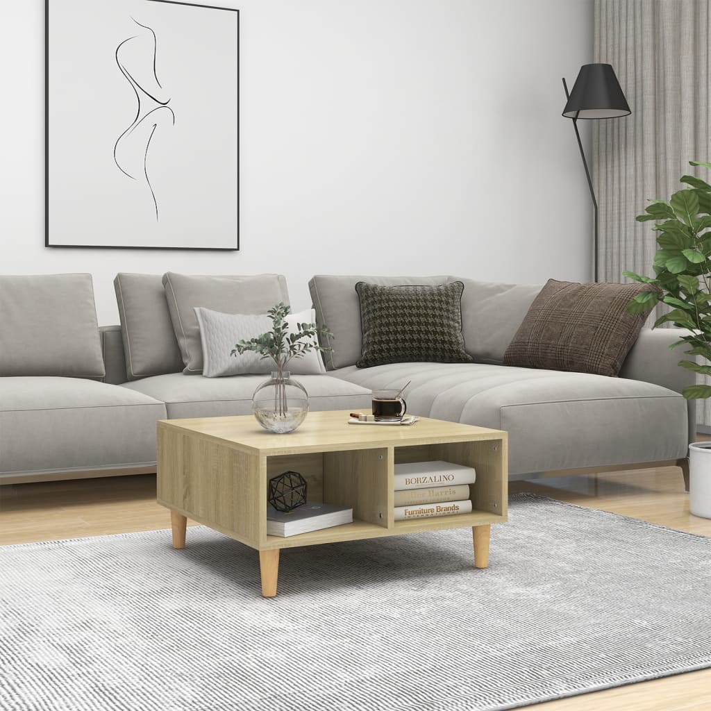 Berkfield Coffee Table Sonoma Oak 60x60x30 cm Engineered Wood