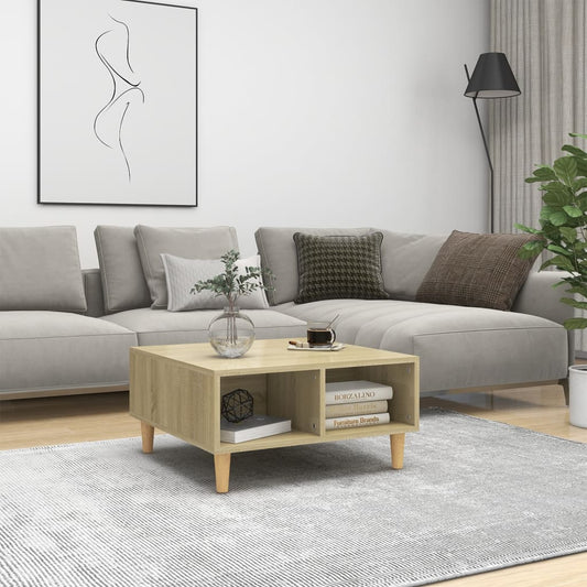 Berkfield Coffee Table Sonoma Oak 60x60x30 cm Engineered Wood