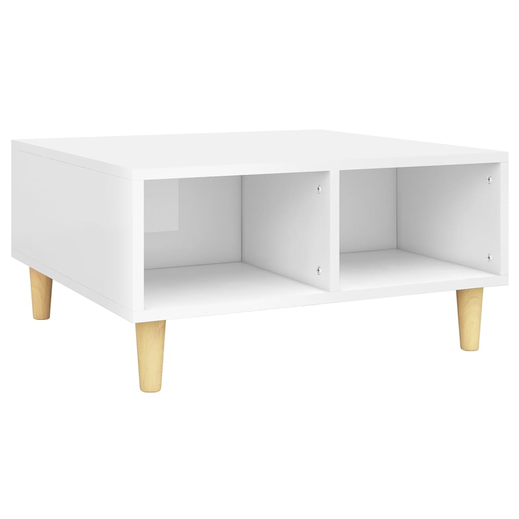 Berkfield Coffee Table High Gloss White 60x60x30 cm Engineered Wood