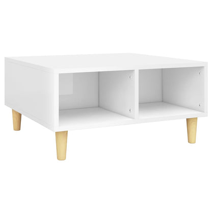 Berkfield Coffee Table High Gloss White 60x60x30 cm Engineered Wood