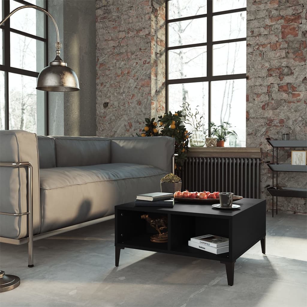 Berkfield Coffee Table Black 60x60x30 cm Engineered Wood