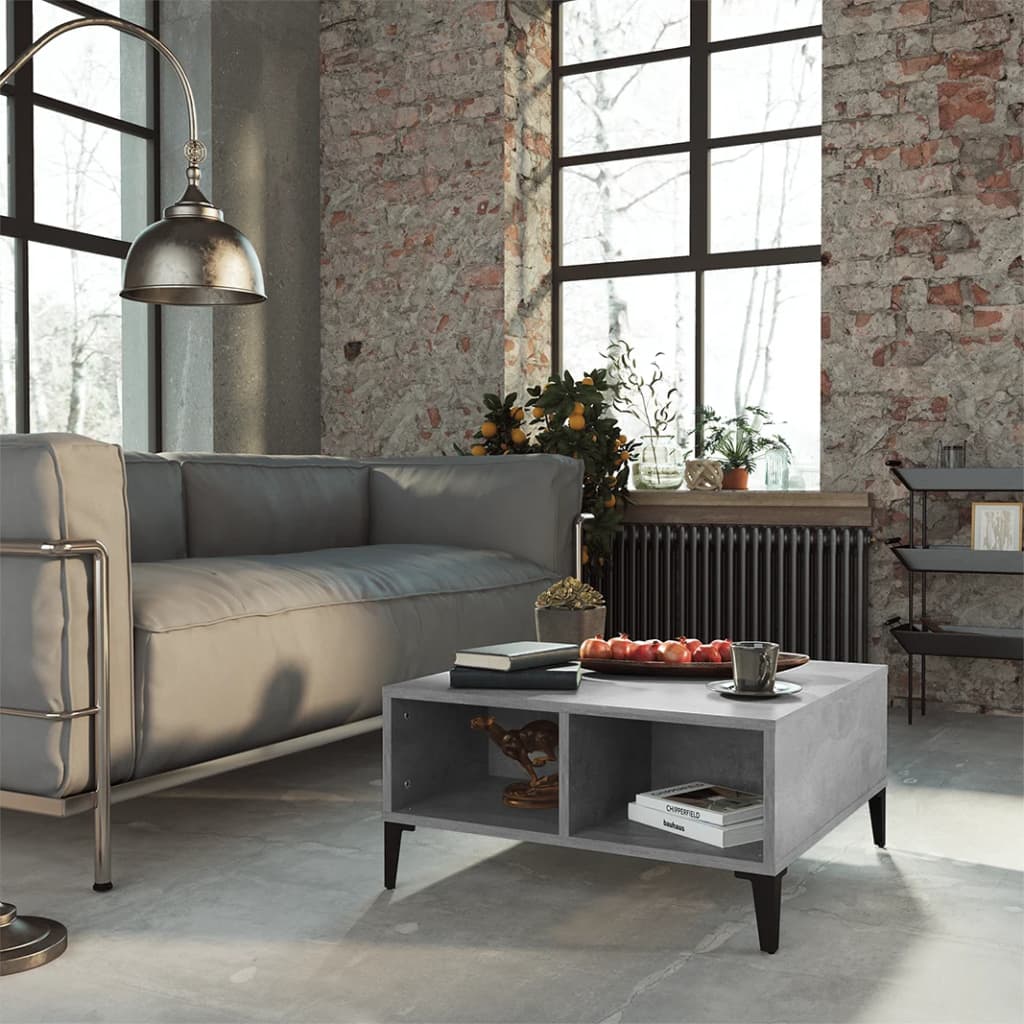 Berkfield Coffee Table Concrete Grey 60x60x30 cm Engineered Wood