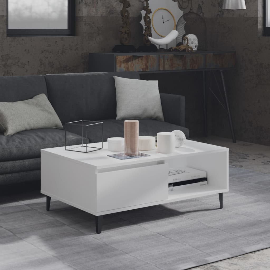 Berkfield Coffee Table White 90x60x35 cm Engineered Wood