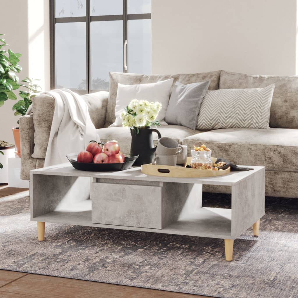 Berkfield Coffee Table Concretre Grey 103.5x60x35 cm Engineered Wood