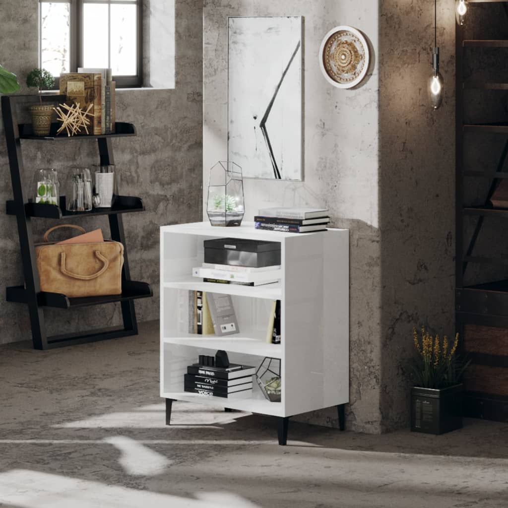 Berkfield Sideboard High Gloss White 57x35x70 cm Engineered Wood