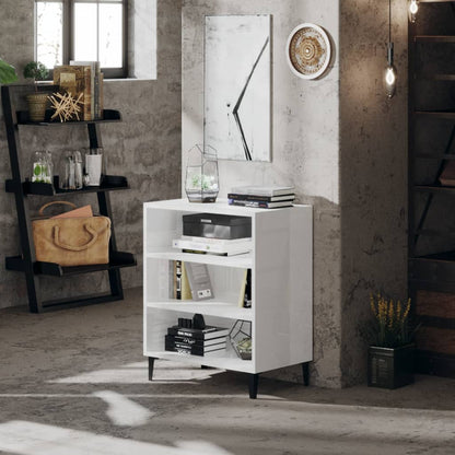 Berkfield Sideboard High Gloss White 57x35x70 cm Engineered Wood