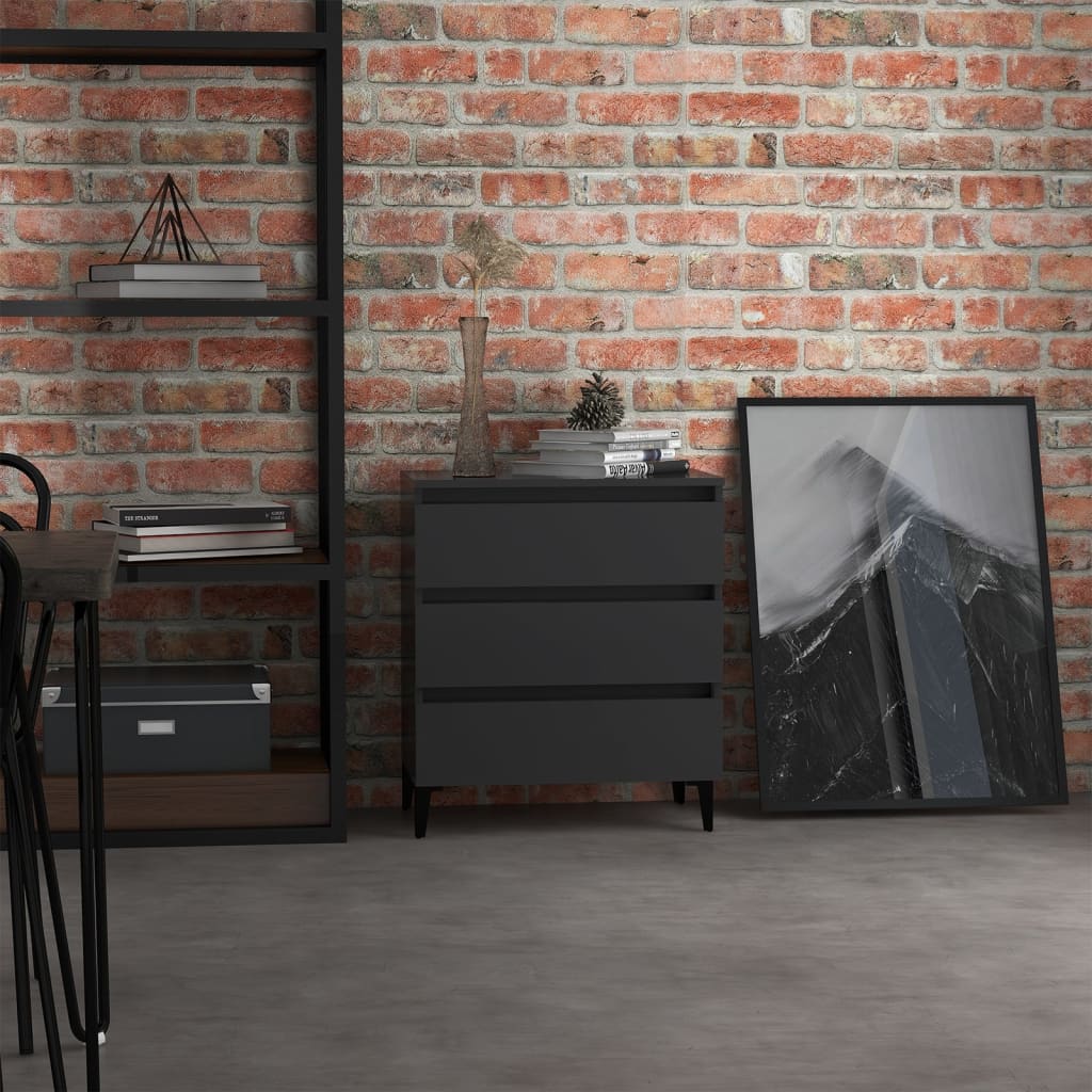 Berkfield Sideboard Grey 60x35x69 cm Engineered Wood