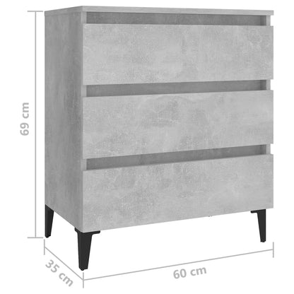 Berkfield Sideboard Concrete Grey 60x35x69 cm Engineered Wood