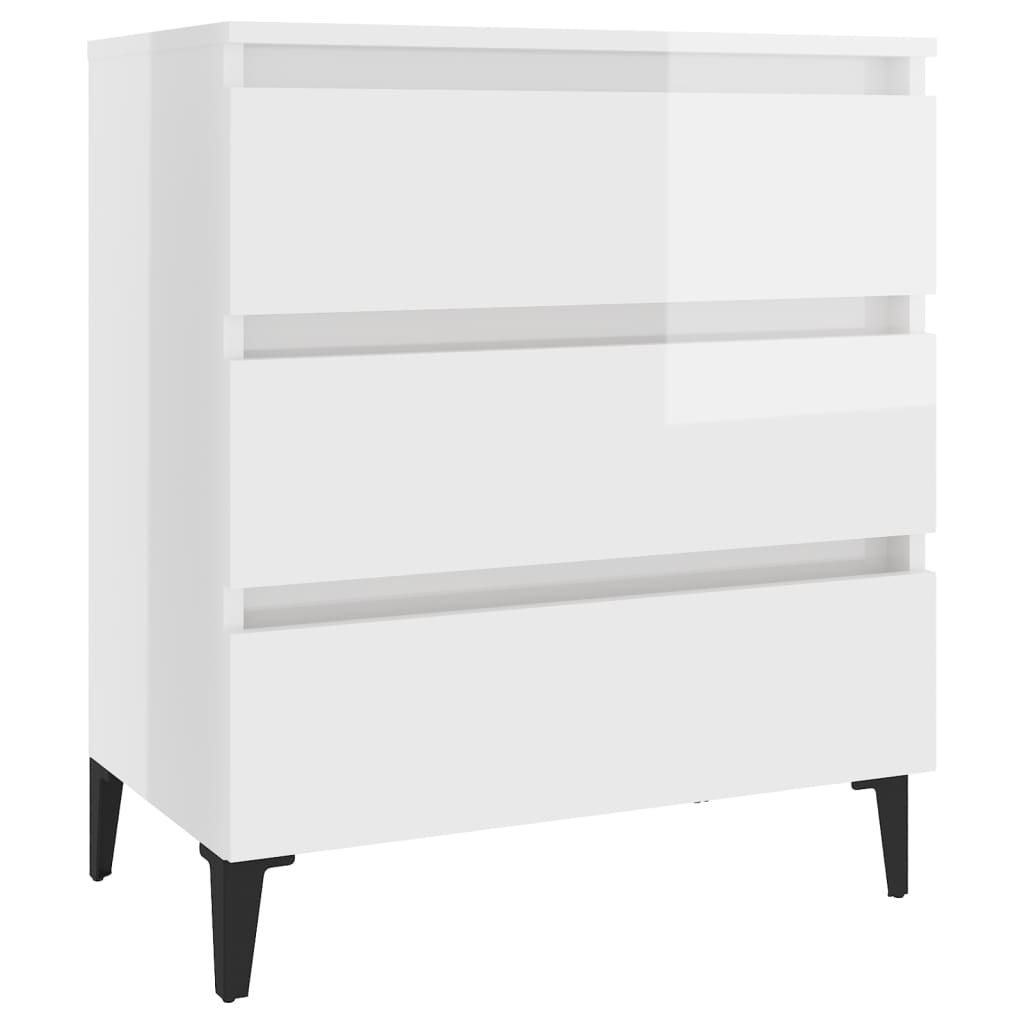 Berkfield Sideboard High Gloss White 60x35x69 cm Engineered Wood