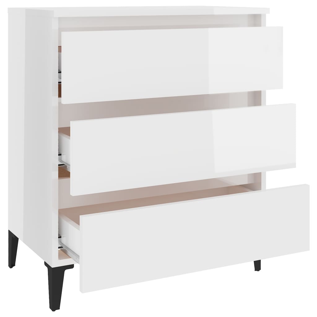 Berkfield Sideboard High Gloss White 60x35x69 cm Engineered Wood