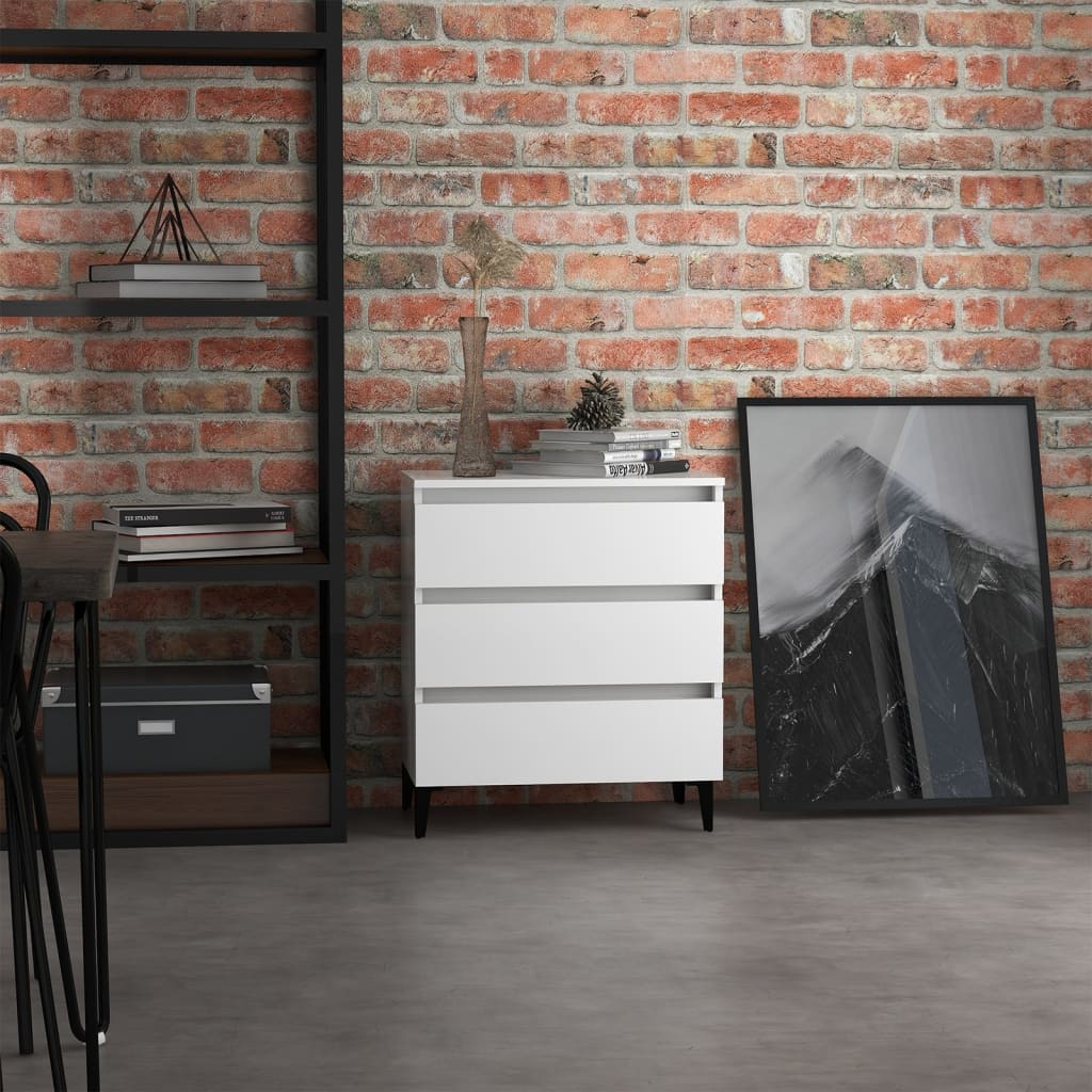 Berkfield Sideboard High Gloss White 60x35x69 cm Engineered Wood