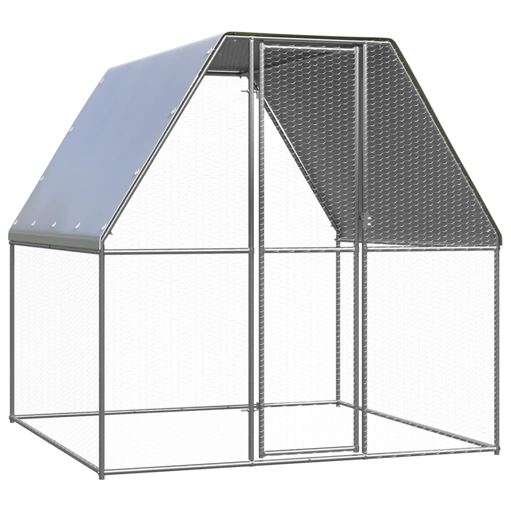 Berkfield Outdoor Chicken Cage 2x2x2 m Galvanised Steel