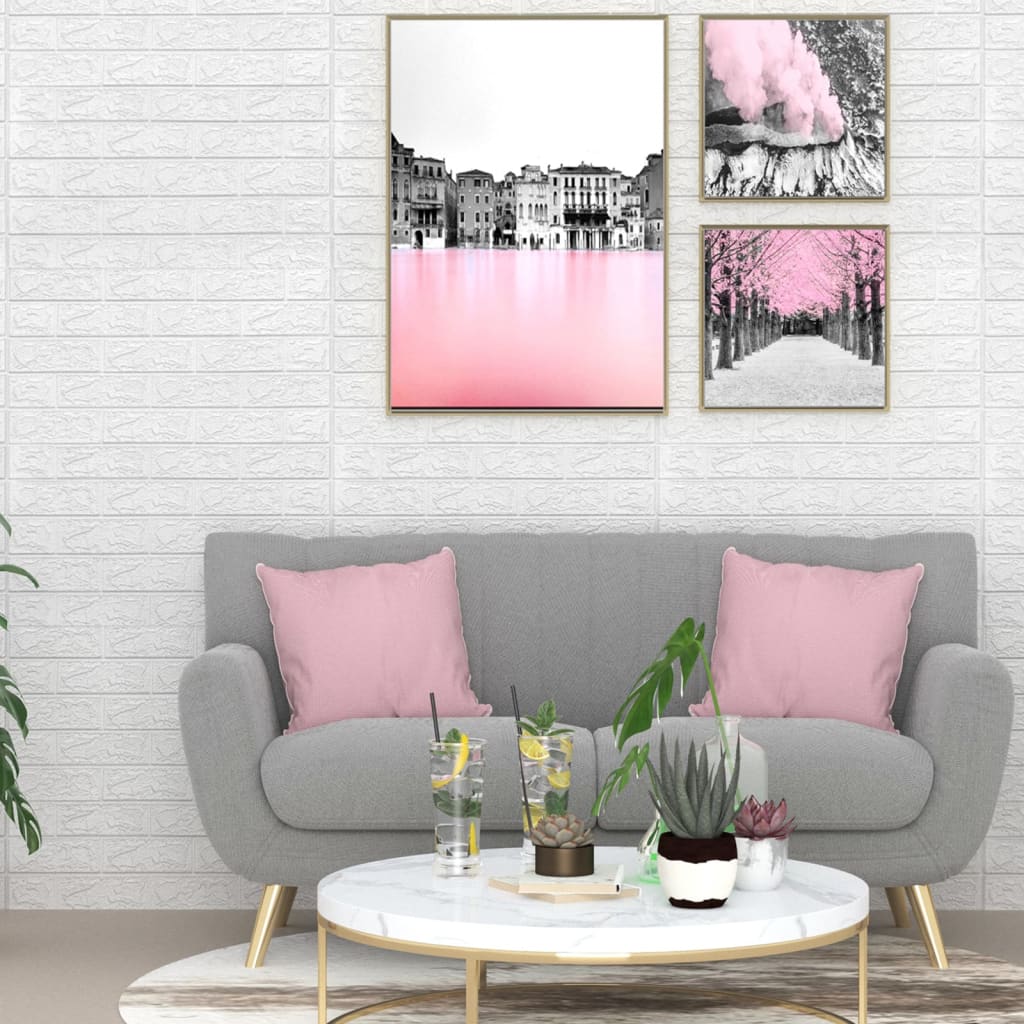 Berkfield 3D Wallpaper Bricks Self-adhesive 40 pcs White