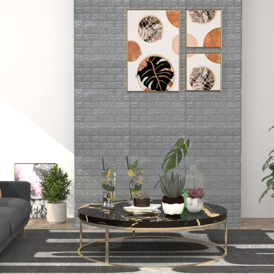 Berkfield 3D Wallpaper Bricks Self-adhesive 10 pcs Anthracite