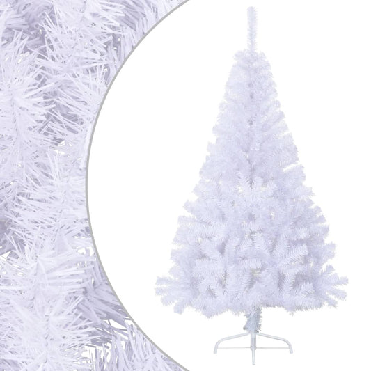 Berkfield Artificial Half Christmas Tree with Stand White 150 cm PVC
