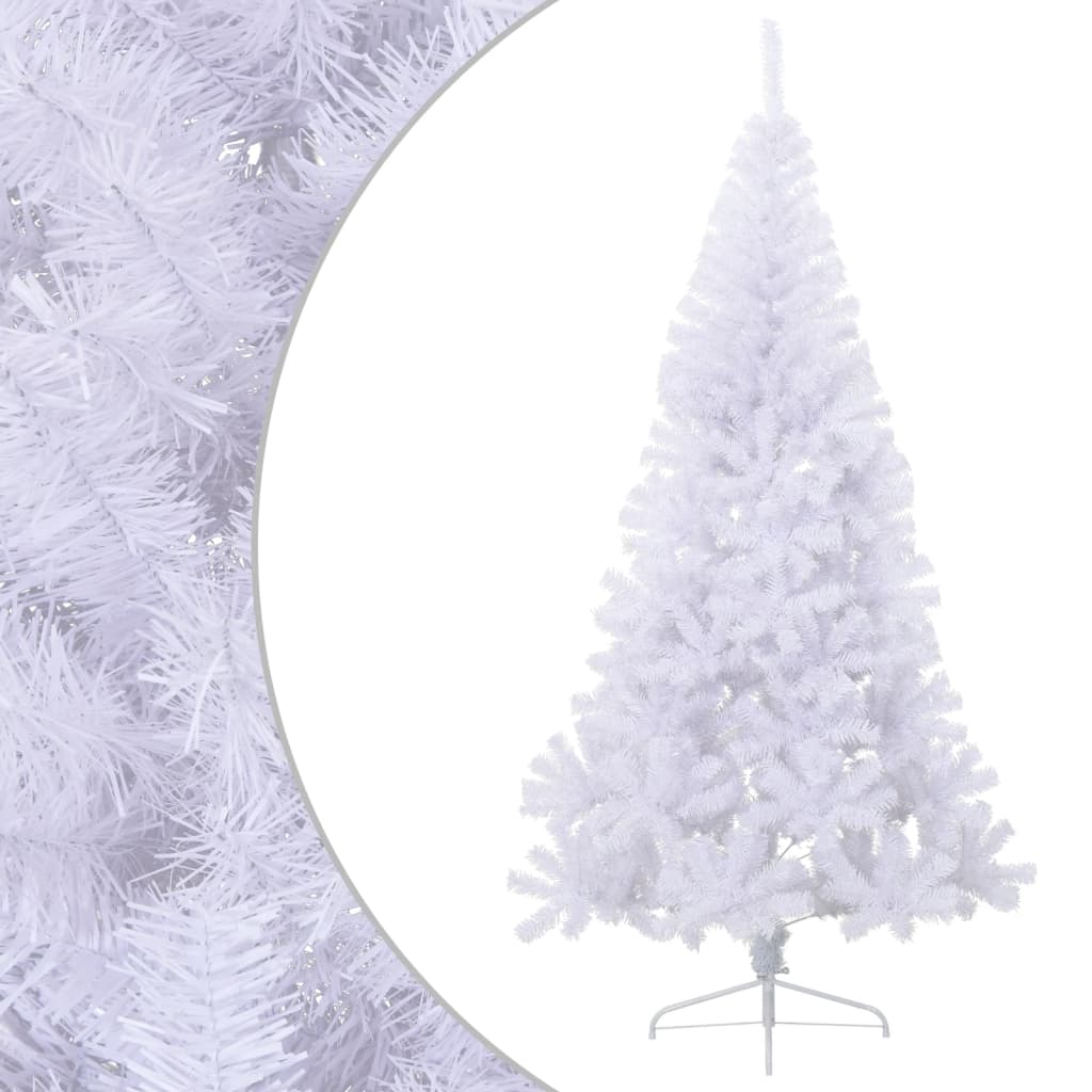 Berkfield Artificial Half Christmas Tree with Stand White 210 cm PVC