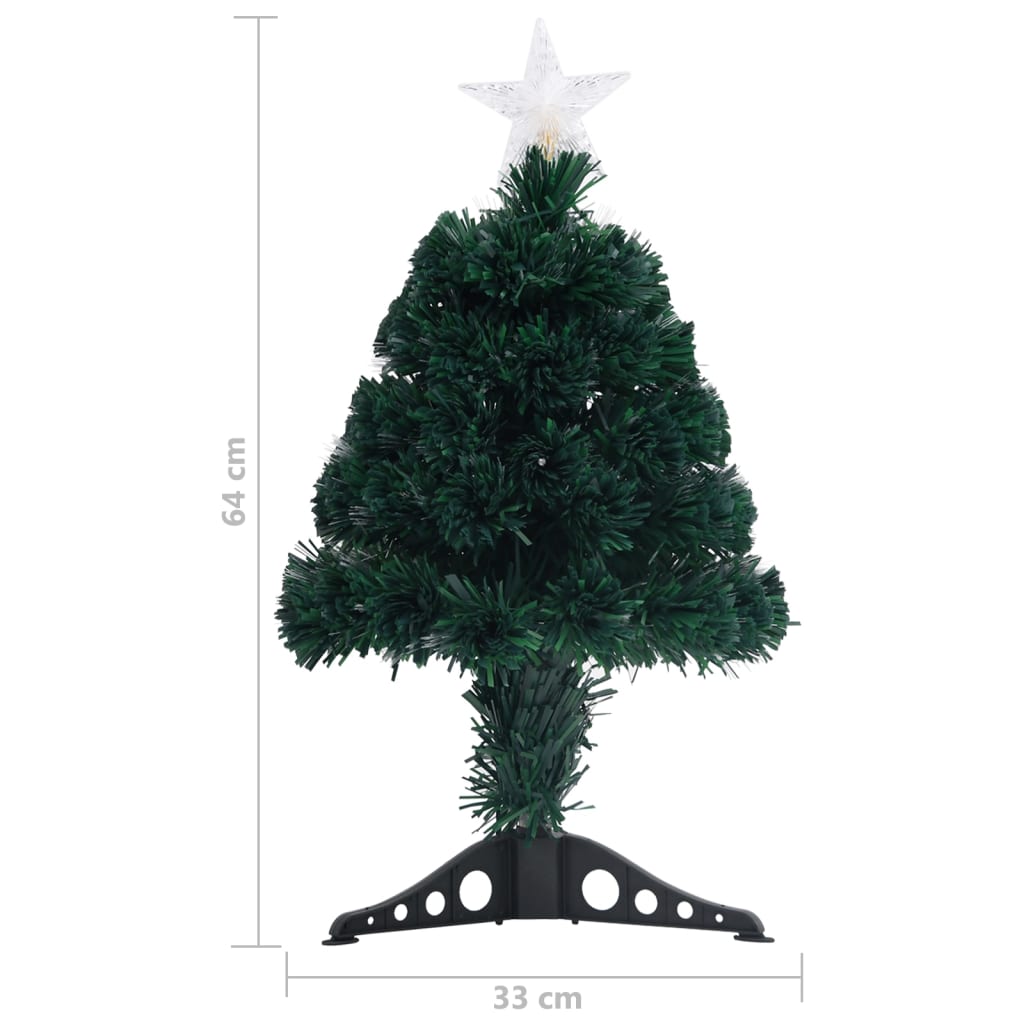 Berkfield Artificial Christmas Tree with Stand/LED 64 cm Fibre Optic