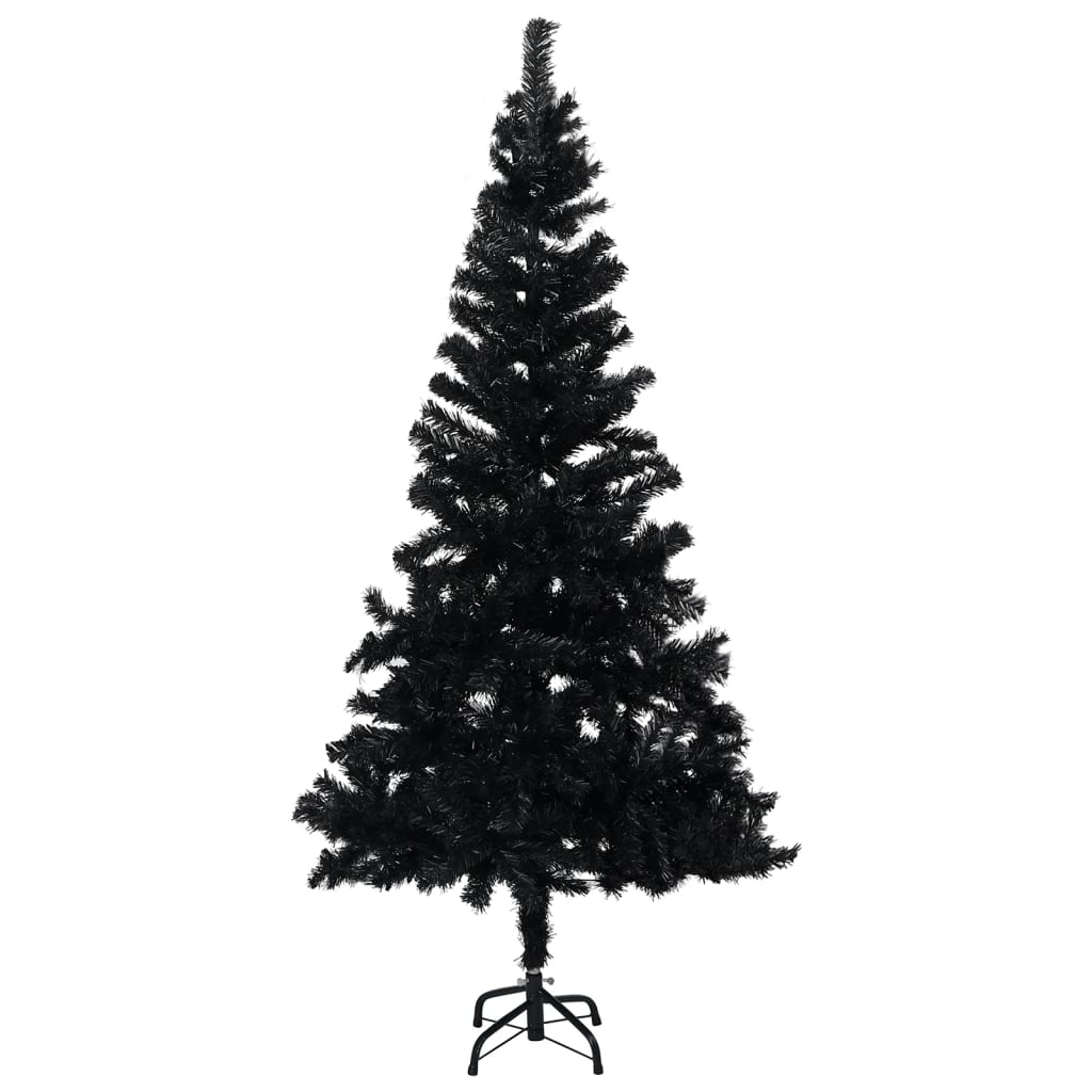 Berkfield Artificial Christmas Tree with Stand Black 120 cm PVC