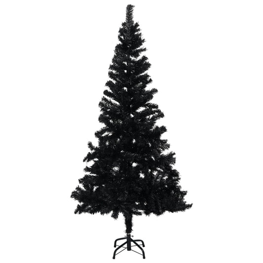 Berkfield Artificial Christmas Tree with Stand Black 120 cm PVC