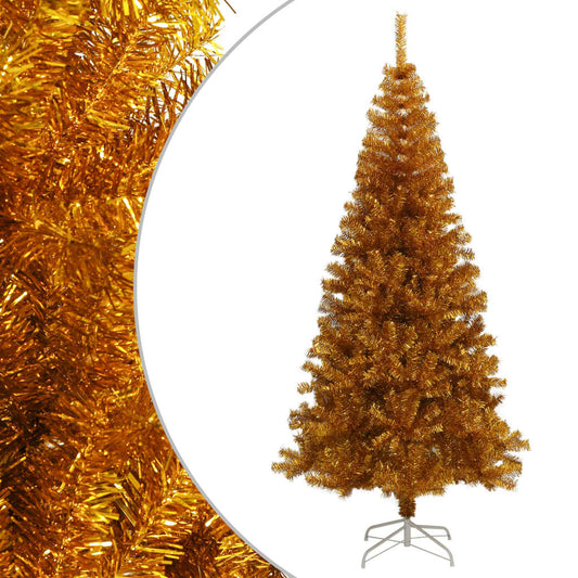 Berkfield Artificial Christmas Tree with Stand Gold 240 cm PET