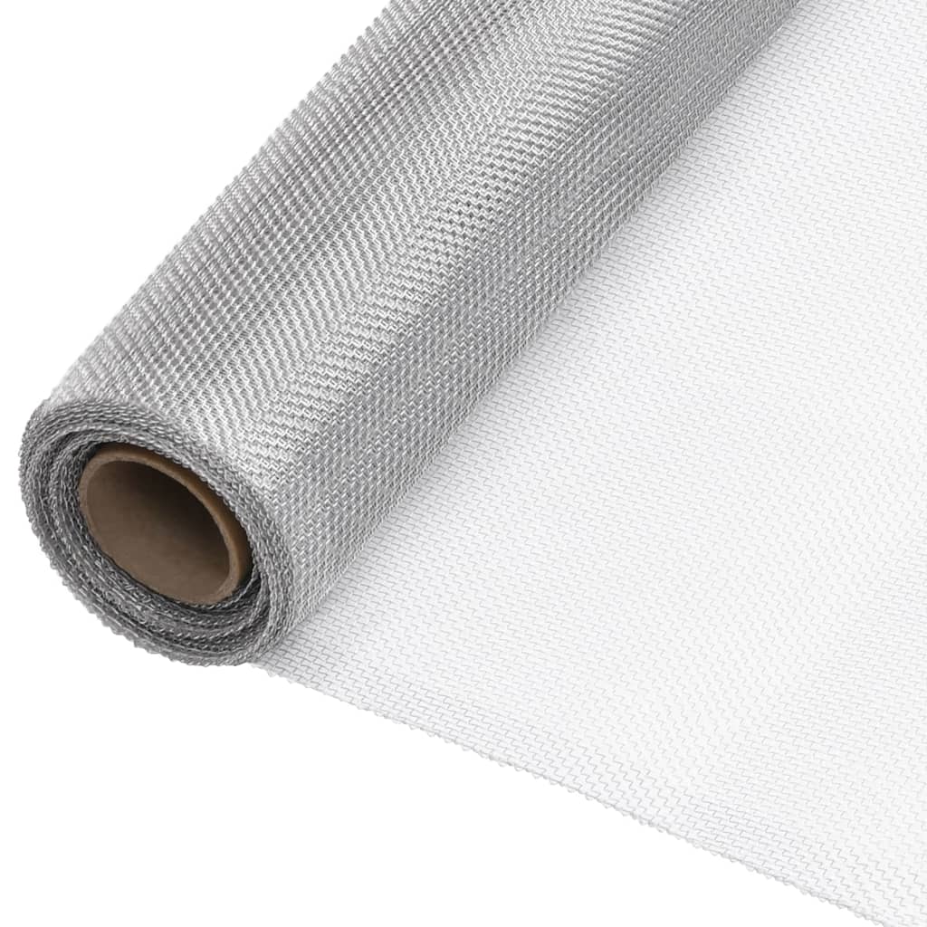 Berkfield Mesh Screen Aluminium 112x1000 cm Silver