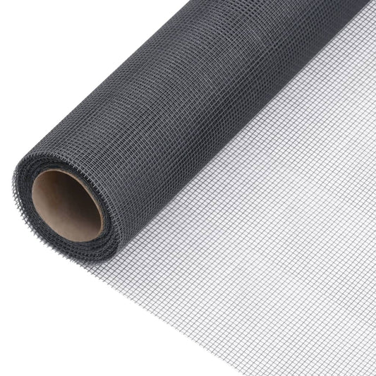 Berkfield Mesh Screen Fiberglass 112x2000 cm Grey