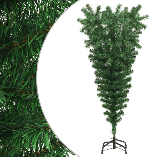 Berkfield Upside-down Artificial Christmas Tree with Stand Green 150 cm