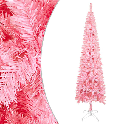Berkfield Slim Christmas Tree Pink 180 cm