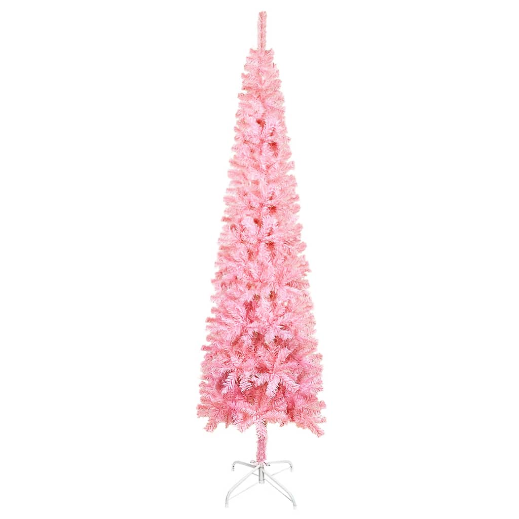 Berkfield Slim Christmas Tree Pink 240 cm