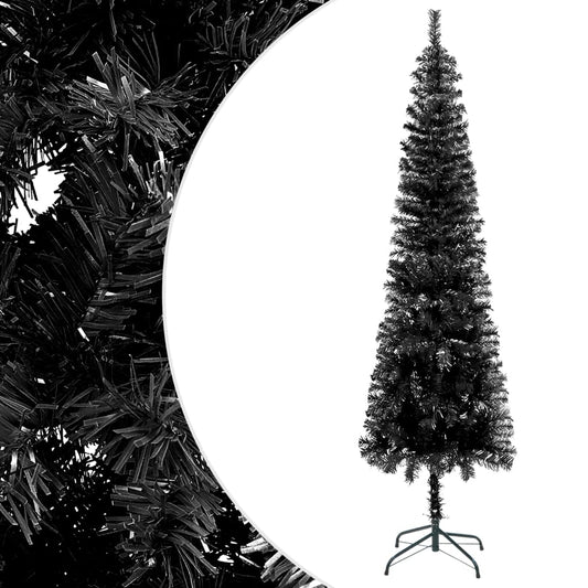 Berkfield Slim Christmas Tree Black 120 cm