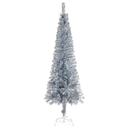 Berkfield Slim Christmas Tree Silver 210 cm