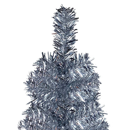 Berkfield Slim Christmas Tree Silver 210 cm