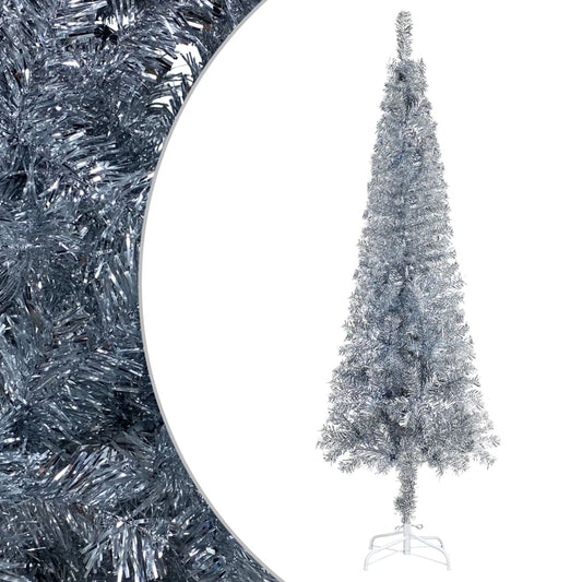 Berkfield Slim Christmas Tree Silver 240 cm