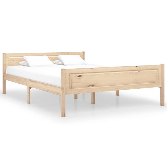 Berkfield Bed Frame Solid Pinewood 140x200 cm